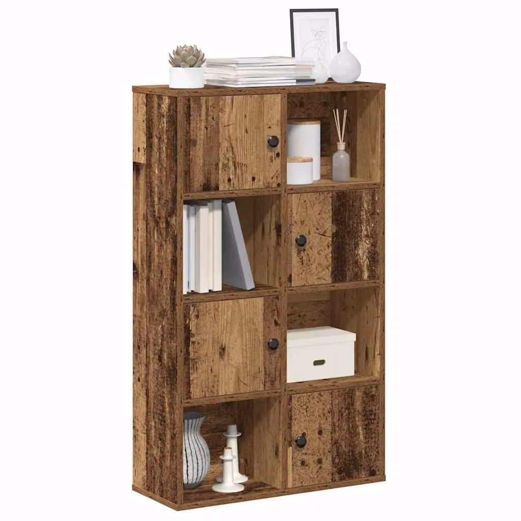 Libreria vidaXL in legno vecchio marrone con pannello posteriore L 60 cm, P 24 cm, H 101,5 cm