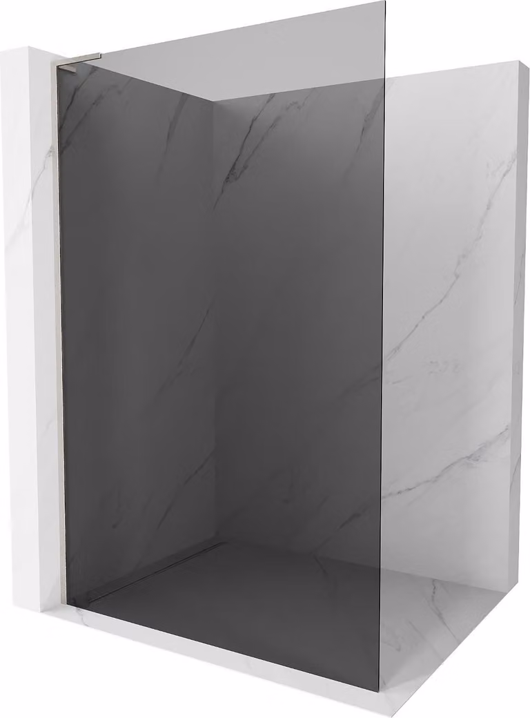 Mexen Kioto L parete doccia Walk-in 90 x 200 cm, grafite, nichel spazzolato - 800-090-103-97-40