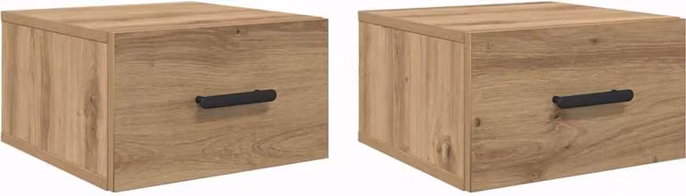 Armadio da Notte 2 pcs Rovere artigianale 35 x 35 x 20 cm