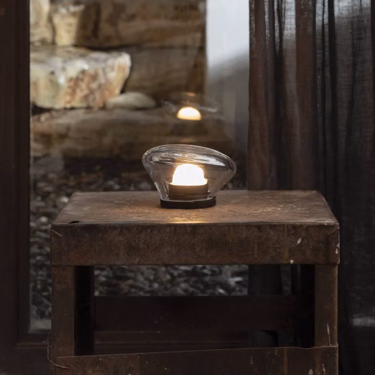 Karman Lampada da tavolo a LED Agua, Chiaro / Trasparente, Soggiorno / Sala da pranzo, Alluminio, Design, Lampada da tavolo LED