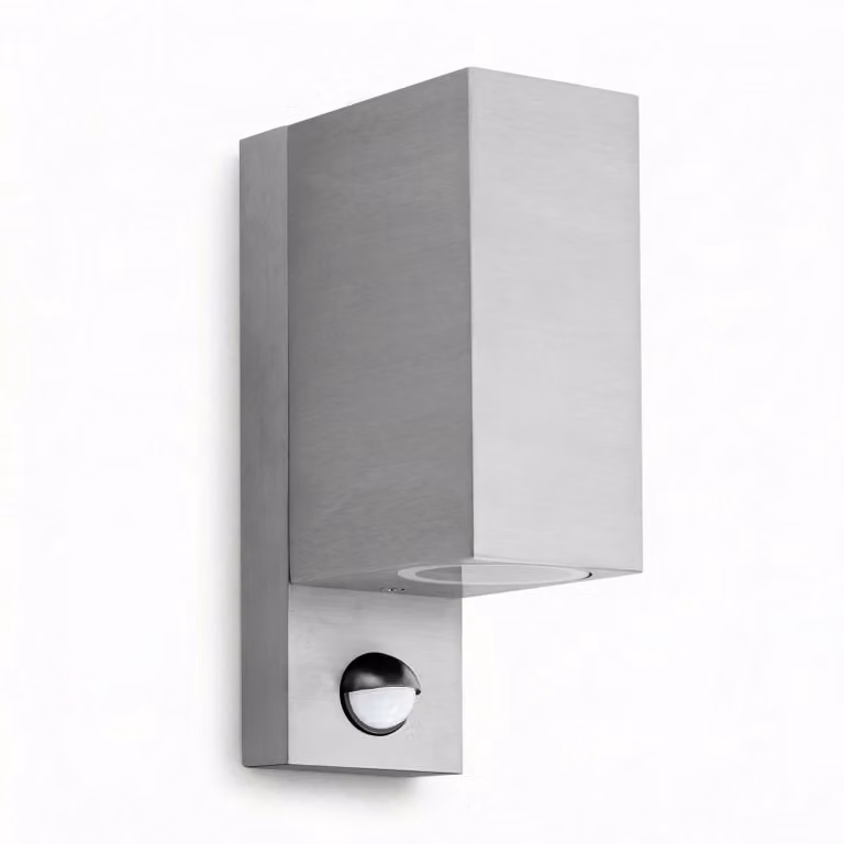 Lampada da parete per esterni Maxkomfort 1268E1-SN IP44 Up&Down con sensore di movimento