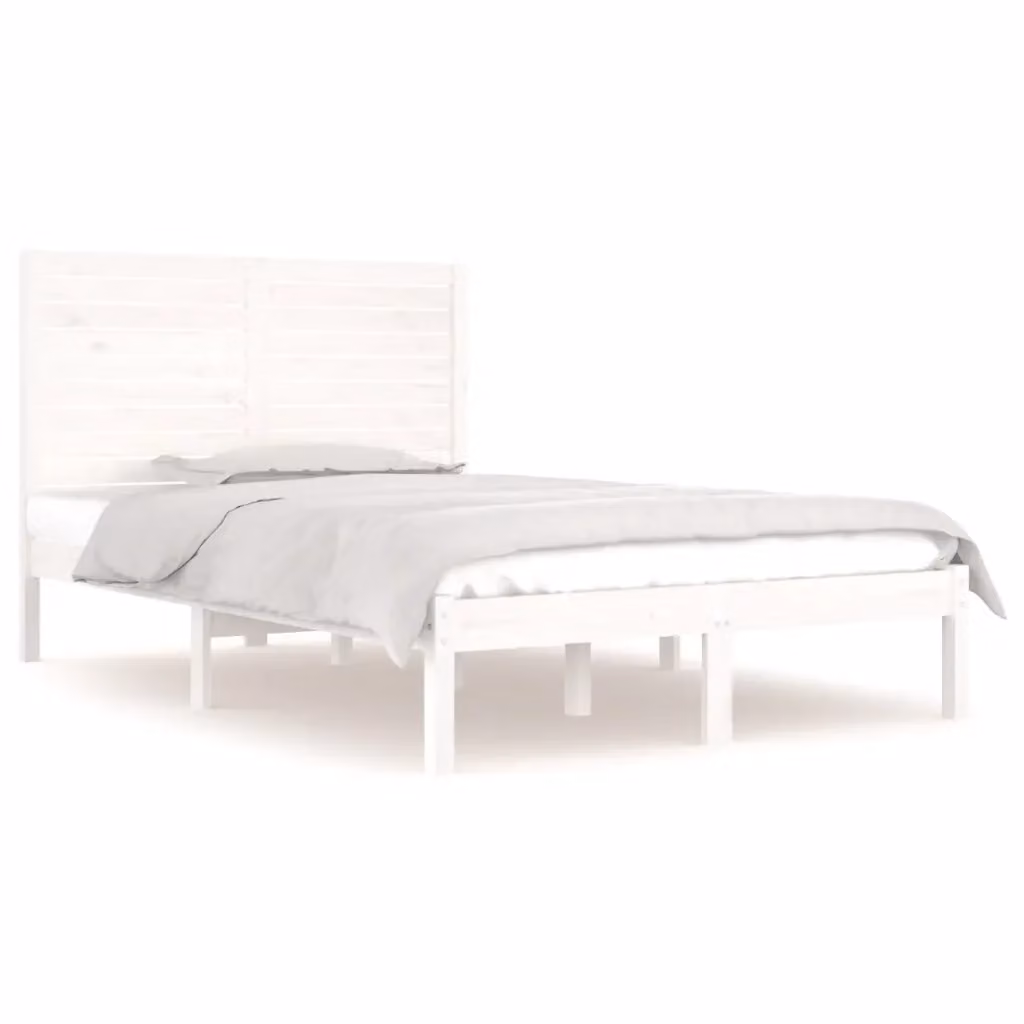 Giroletto vidaXL in legno massello di pino bianco con doghe fisse L/P: 140 x 190 cm – 2