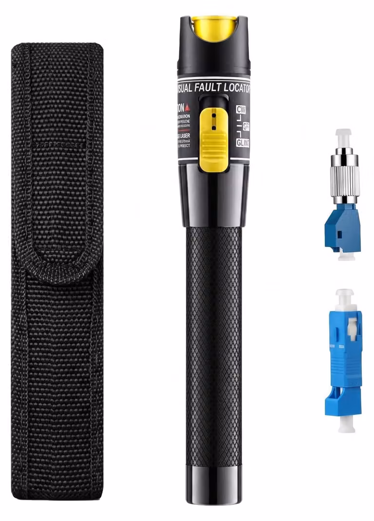 Localizzatore visivo di guasti per cavi in fibra ottica - Potenza: 100 mW - Interfaccia universale da 2,5 mm - Design compatto e leggero