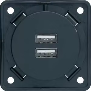 Presa di ricarica USB anth-mt 2x 3A - Alimentatore USB 2 volte antracite 926102505