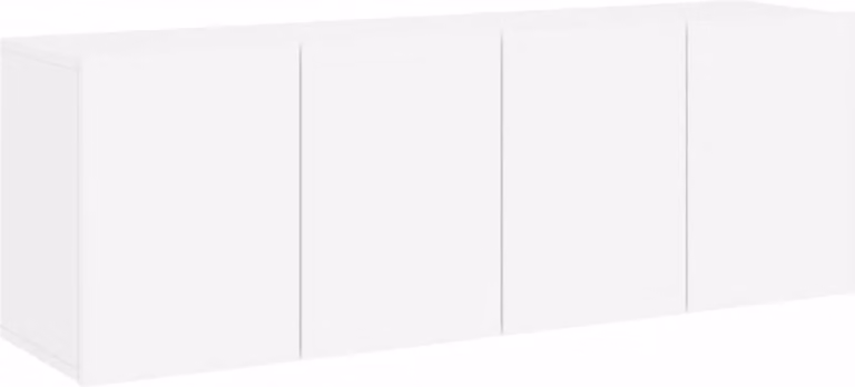 Mobili TV a Parete 2pz Bianchi 60x30x41 cm