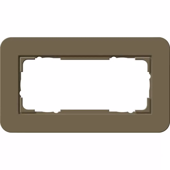 Gira 1002426 Cornice di copertura 2f senza interruttori Gira E3 Umbra/Antracite
