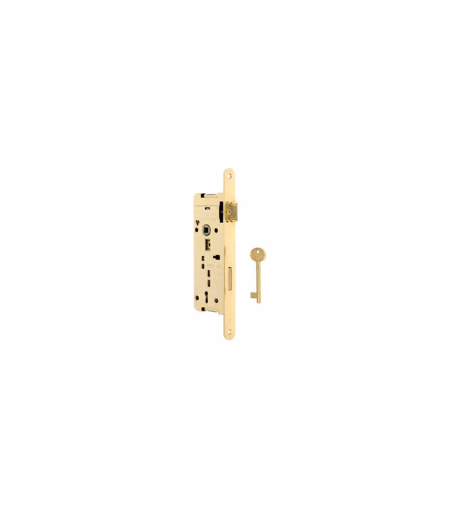 Serratura Patent Bordo Tondo Ottonata Mm.35