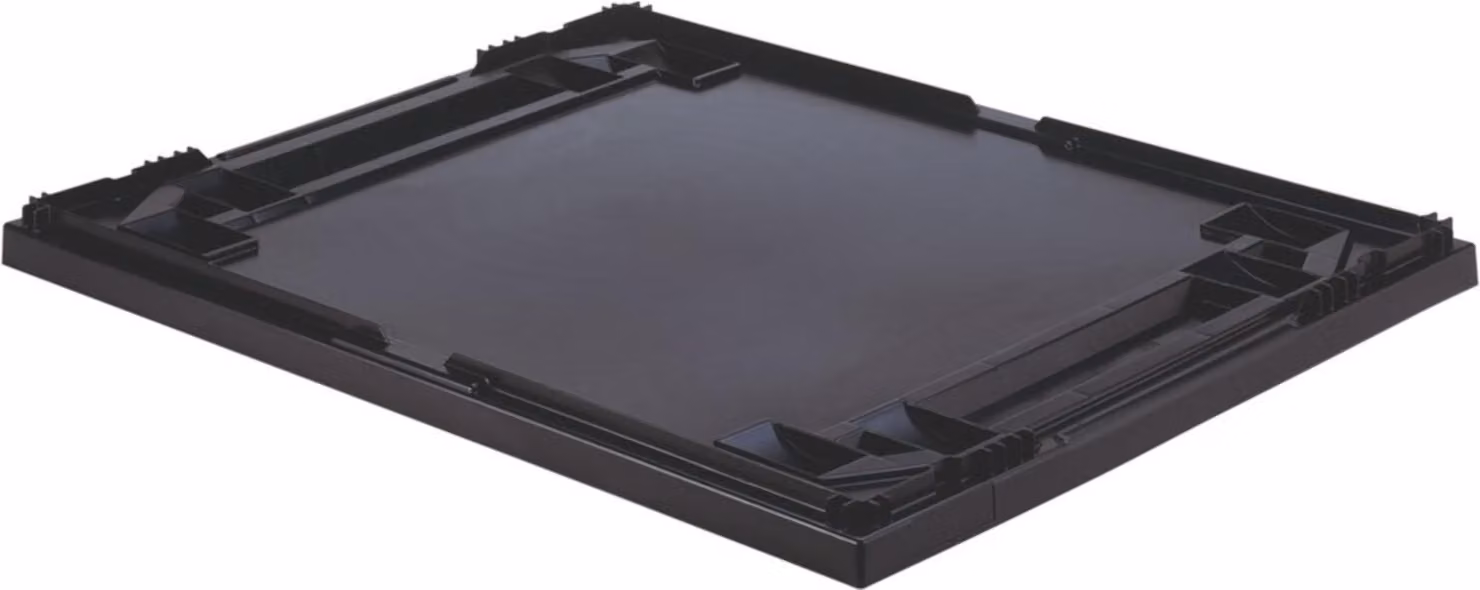 Coperchio di supporto nero per box di dimensioni 600x400 mm