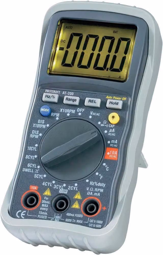 Voltcraft multimetro portatile digitale AT-200 automotive funzione di misura CAT III 600 V display (conteggi): 4000 (AT-205P)