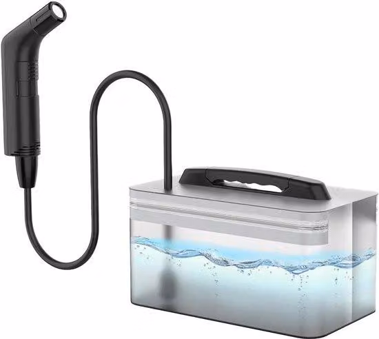 Bidet da viaggio elettrico, capacità 2,3 litri, ricaricabile tramite USB, con doccetta manuale per uso esterno e in bagno. Ideale per campeggio, per donne, bambini e donne in gravidanza