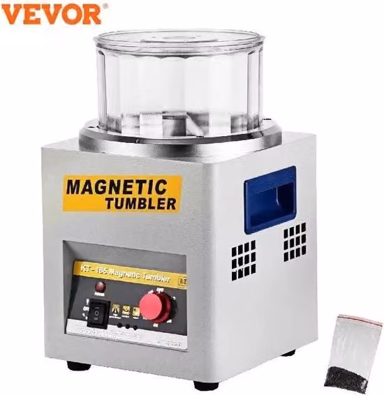 Vevor Polijstmachine magnetica da banco color argento