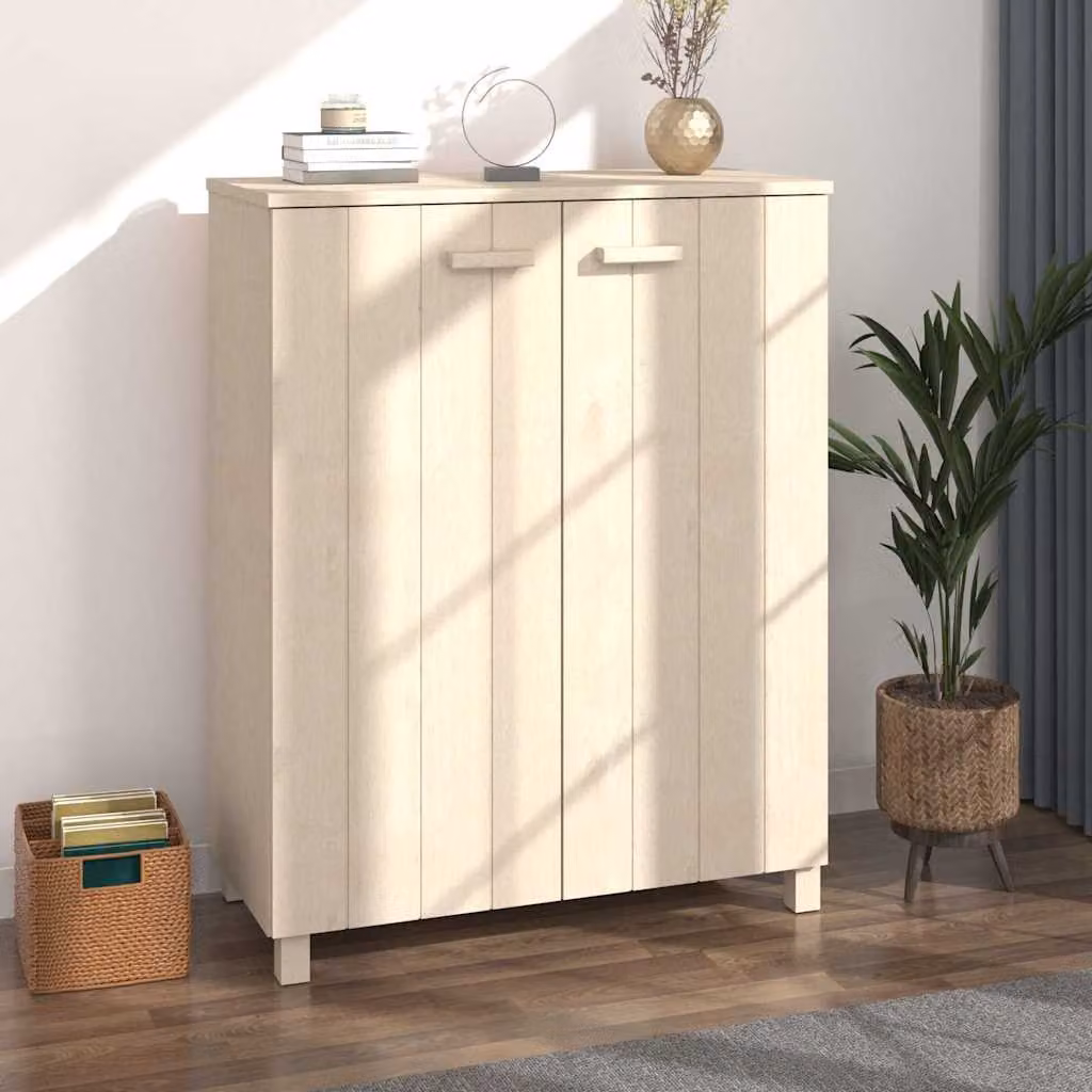Scarpiera HAMAR vidaXL in legno di pino e MDF, stile industriale, colore marrone e beige, L: 85 cm, P: 40 cm, H: 108 cm – 1