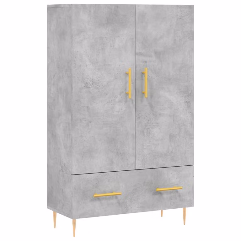 Credenza Grigio Cemento 69,5x31x115 cm in Legno Multistrato