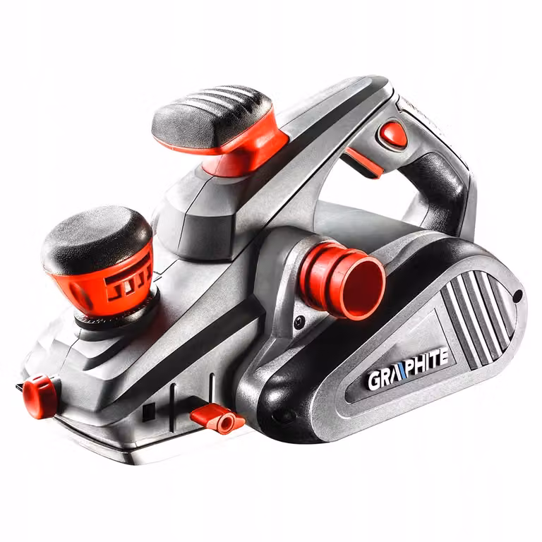 Pialla elettrica GRAPHITE 1300 watt - larghezza di piallatura 110 mm, profondità di taglio fino a 3,5 mm - pialla con sacchetto raccoglipolvere, guida di taglio e supporto, fresa per scanalature