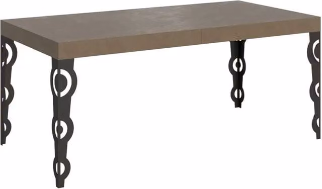 Tavolo allungabile Itamoby Karamay moderno beige con gambe in metallo – 1
