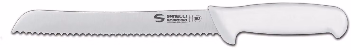 Coltello pane cm 21 bianco linea Supra di Sanelli Ambrogio