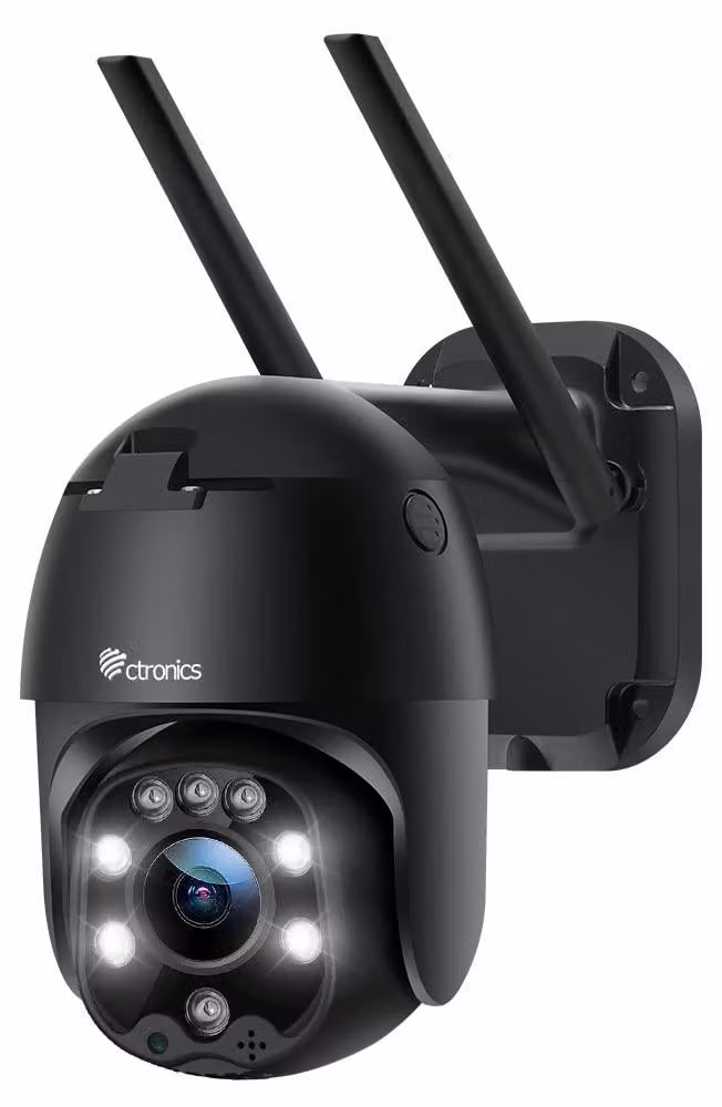 Telecamera da esterno Wi-Fi con zoom ottico 4x, visione notturna e funzionalità PTZ (panoramica, inclinazione e zoom) a 1080P