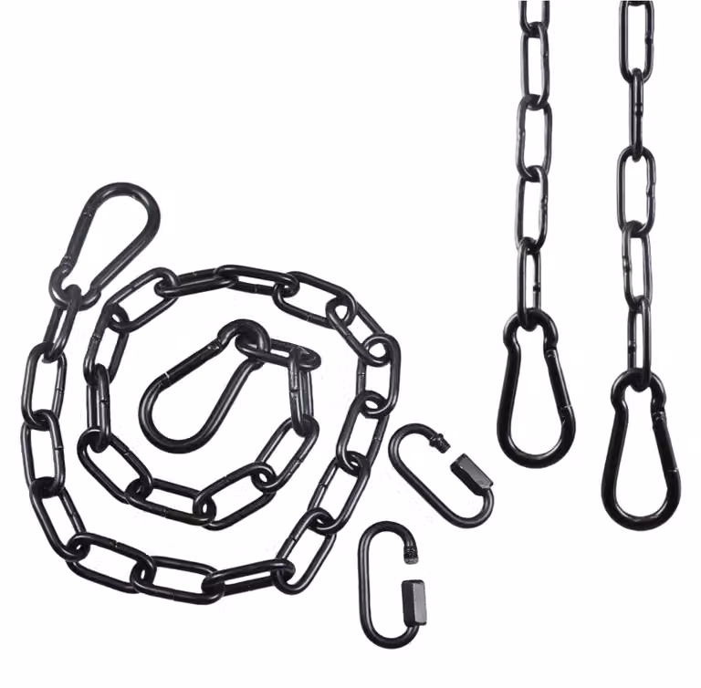 Catena in acciaio inossidabile, 2,5 mm, 50 cm, confezione da 2 pezzi con chiusura a scatto