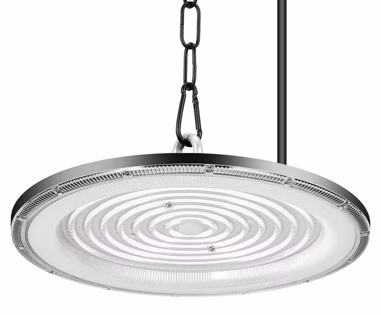 Lampada a LED UFO per ambienti industriali - 500 W - Confezione da 2 - Alimentazione di rete - Impermeabile - Ideale per officine e garage