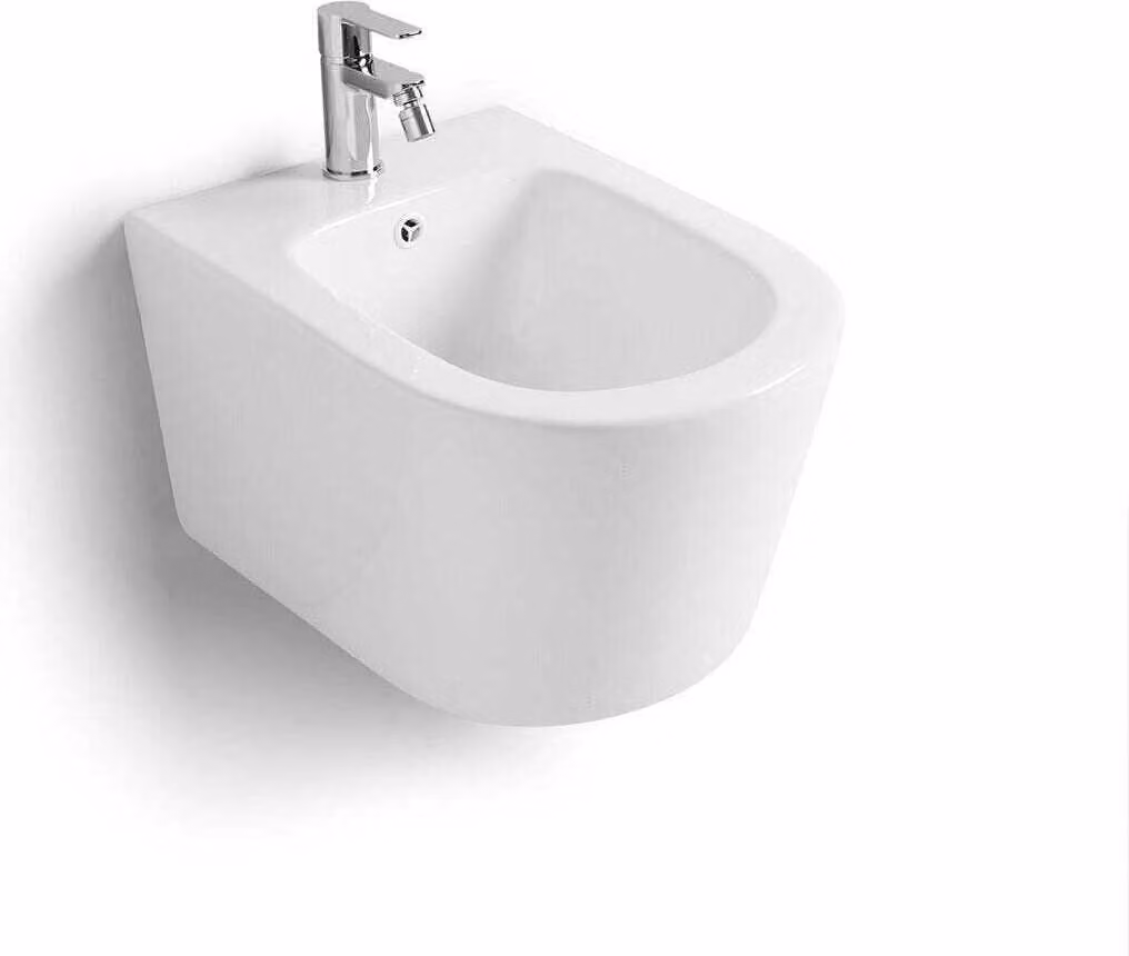 Bidet sospeso in Vetroceramica arrotondato | Blues