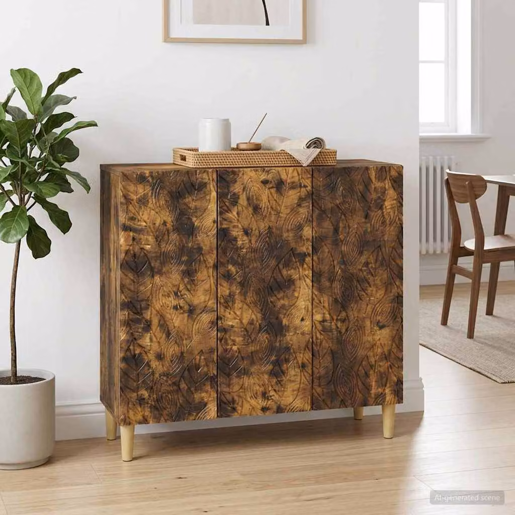 Credenza vidaXL in legno ingegnerizzato MDF colore marrone, L 89 x P 34,5 x H 80 cm