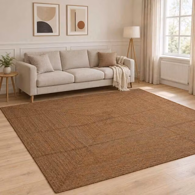 Tappeto da Area Grigio 300 x 300 cm Juta 42010423