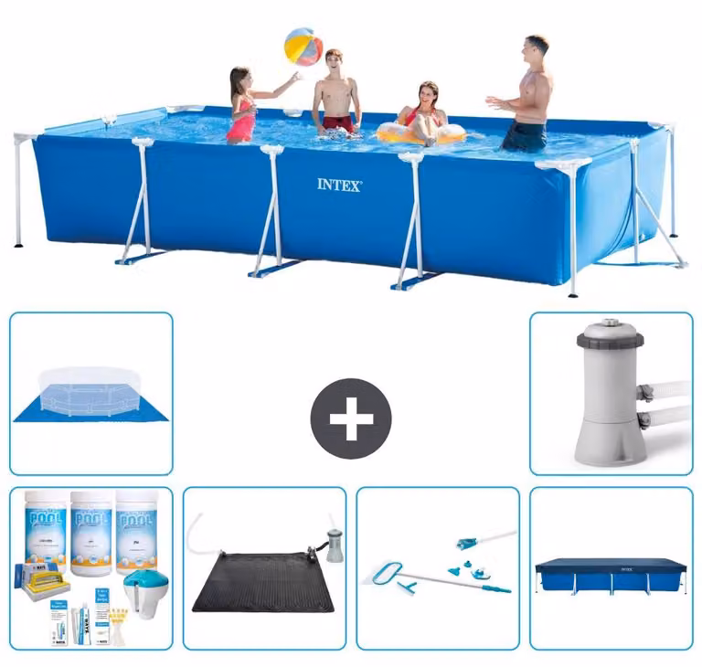 Piscina fuori terra rettangolare - 450x220x84 cm - 7 pezzi - Modello S20062