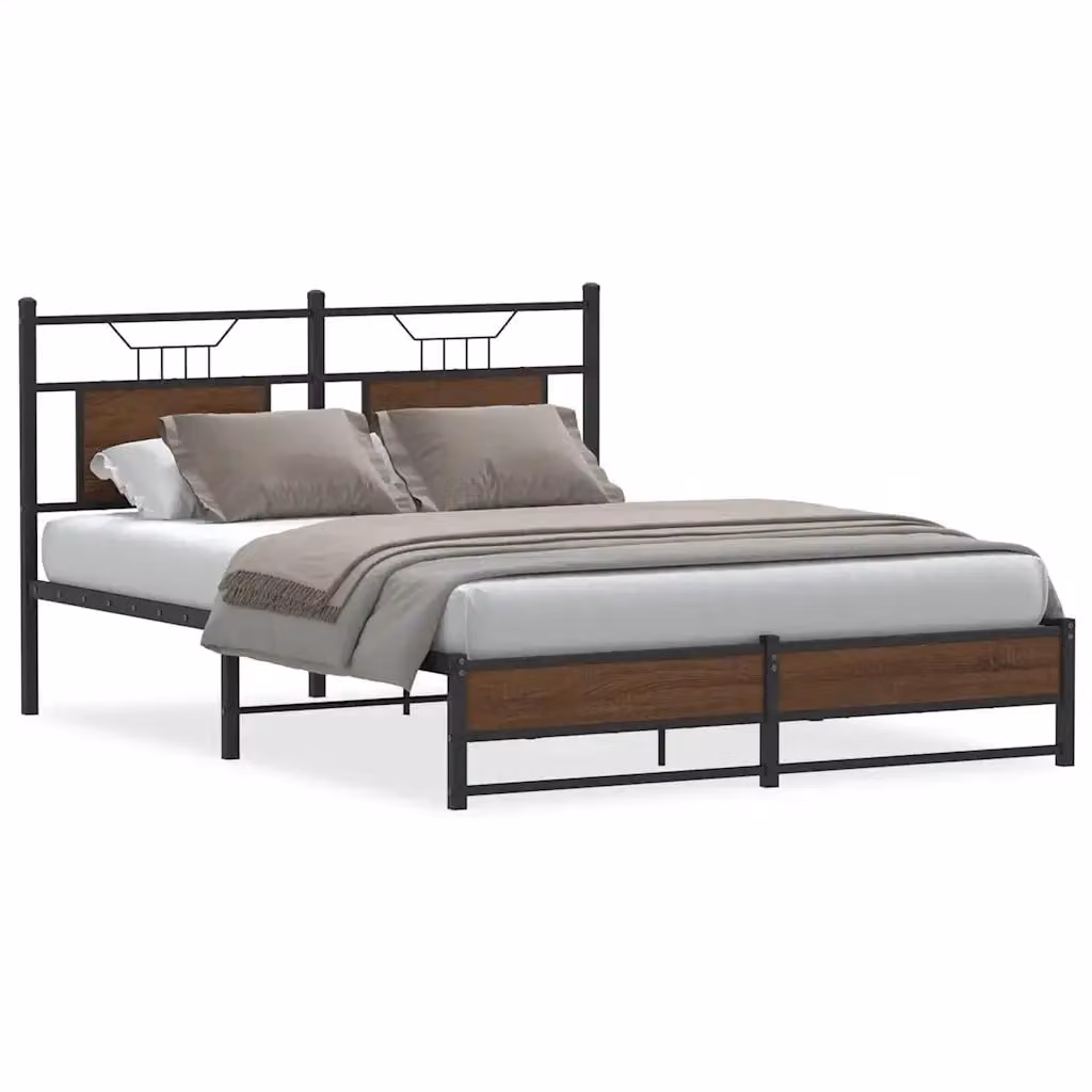 Struttura Letto Design Mania Rovere Marrone L: 137 cm, P: 190 cm, H: 91,5 cm – 2