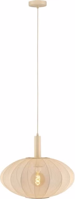 Lampada a sospensione Corina Lucide beige in tessuto, Ø 50 cm