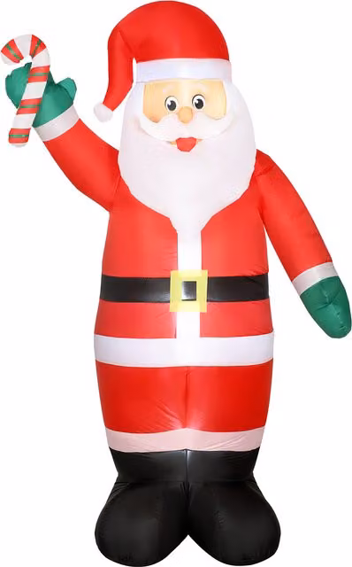 Outsunny Babbo Natale Gonfiabile 240 cm con Luci LED e Soffiatore - Decorazione Natalizia Multicolore   Aosom Italy