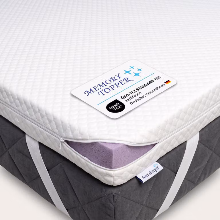Topper SOFT 120x200 cm, coprimaterasso in memory foam, rivestimento lavabile, adatto per materassi a molle e in schiuma, H2, altezza coprimaterasso 5 cm