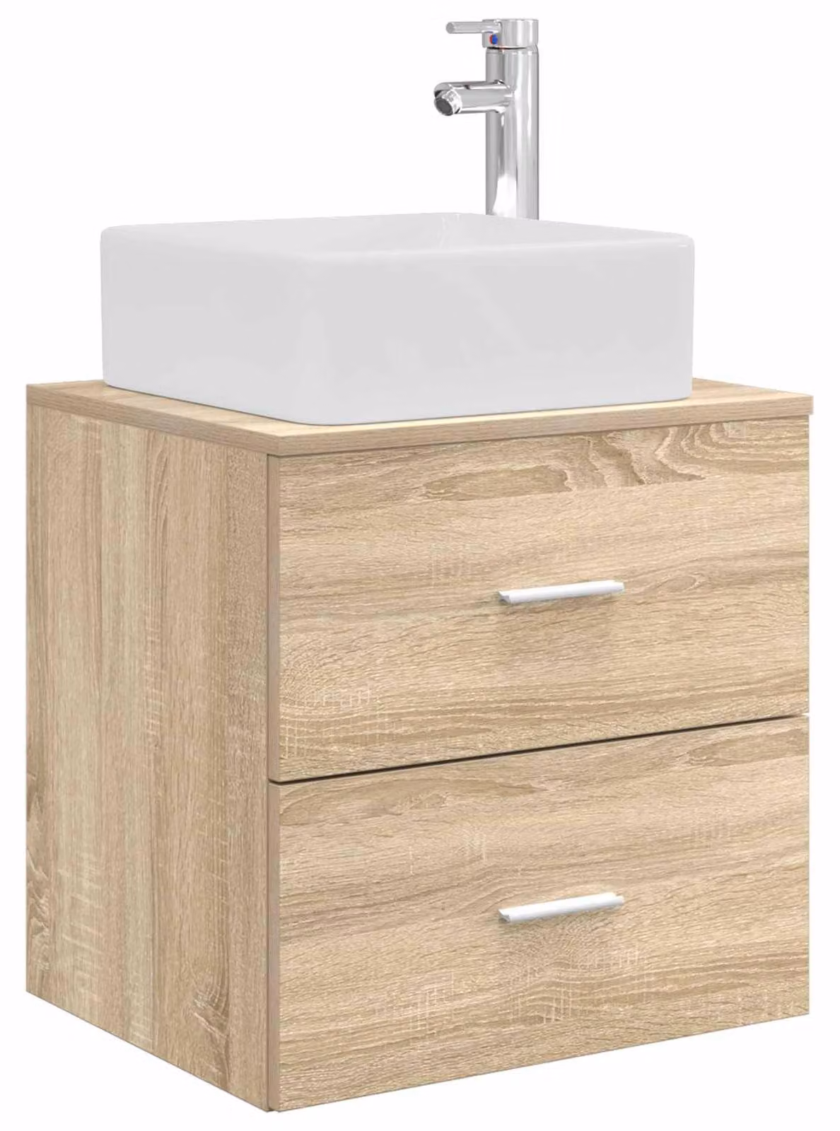 Mobile Lavabo da Parete Rovere Sonoma 53 x 34,5 x 63 cm