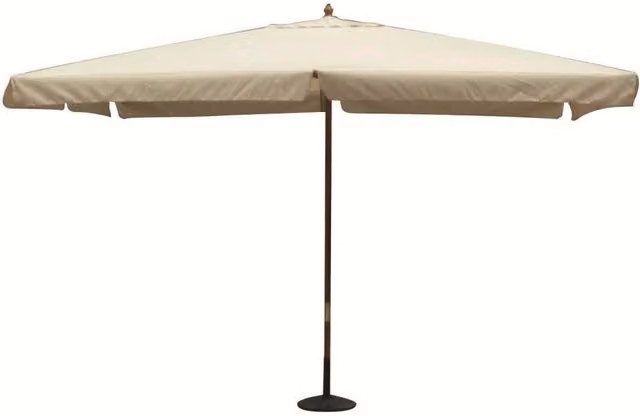 Ombrellone da Giardino GIORDANOSHOP Fantasy Marrone e Beige con Palo in Legno e Copertura in Poliestere L/P: 300 x 300 cm