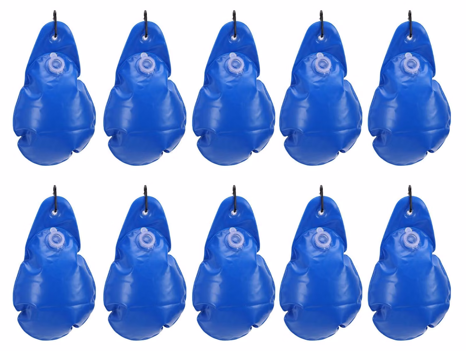 10 zavorre per copertura piscina, sacchi d'acqua in PVC, antigelo, nuoto invernale, sacchi sospesi per piscine fuori terra, blu