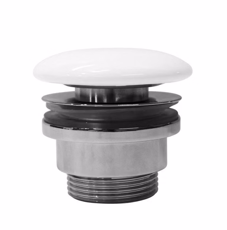 Accessori Sapho GSI - Bocca per lavabo non chiudibile, tappo in ottone/Vetroceramica, PVC bianco11