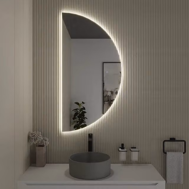 Specchio con LED retroilluminato e touch screen Parama, forma rettangolare, L: 60 cm, H: 120 cm