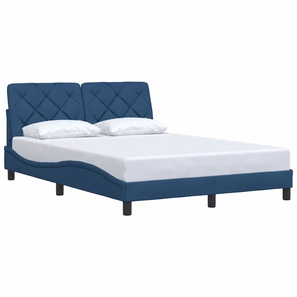 Giroletto vidaXL in tessuto blu con doghe in legno L/P: 120 x 200 cm – 2