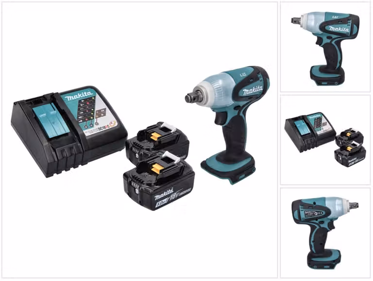 Avvitatore a impulsi a batteria Makita DTW 251 RT 18 V 230 Nm 1/2" + 2x batteria ricaricabile 5,0 Ah + caricatore