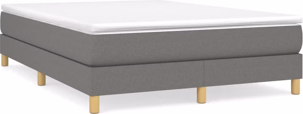 Struttura Letto a Rete a Molle Grigio Scuro 140x200 cm Tessuto