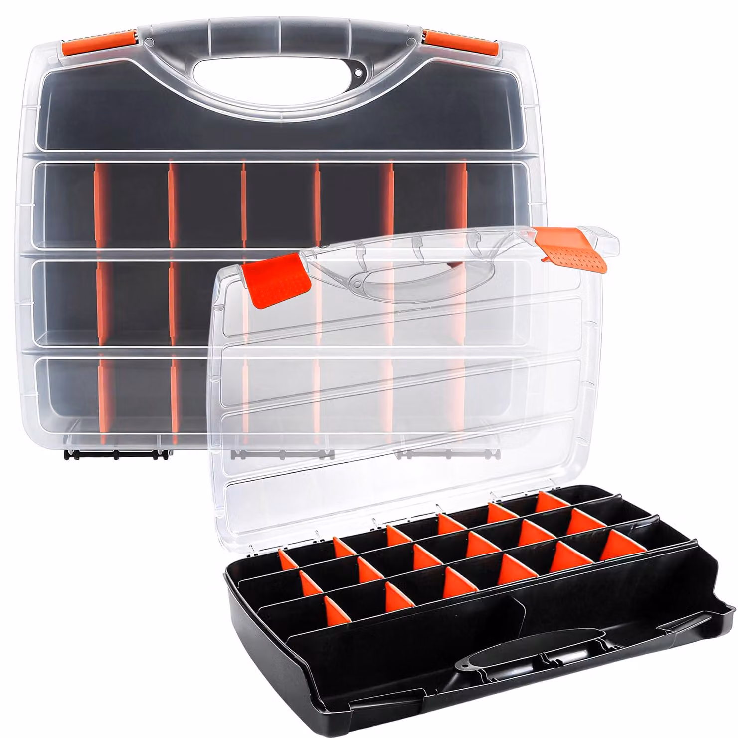 Contenitore di smistamento con scomparti, dimensioni 38 x 31 x 6,8 cm, organizer per piccoli oggetti, contenitore per utensili