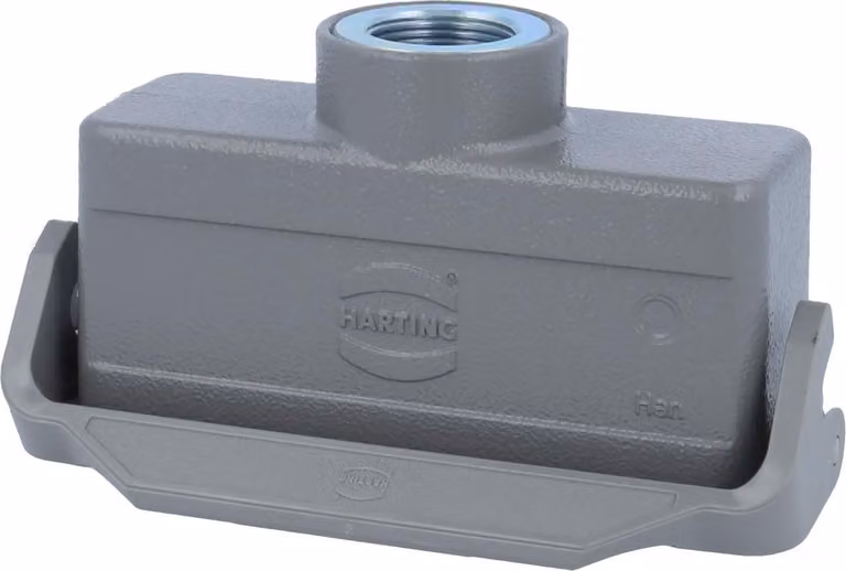 HARTING Han 24B Alloggiamento connettore basso, 1xM25 uscita cavo diritta, con 1 staffa longitudinale Vite M25 Area di serraggio