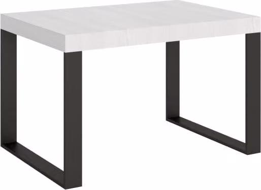Tavolo allungabile 90x130/234 cm Tecno telaio Antracite - Bianco Frassino