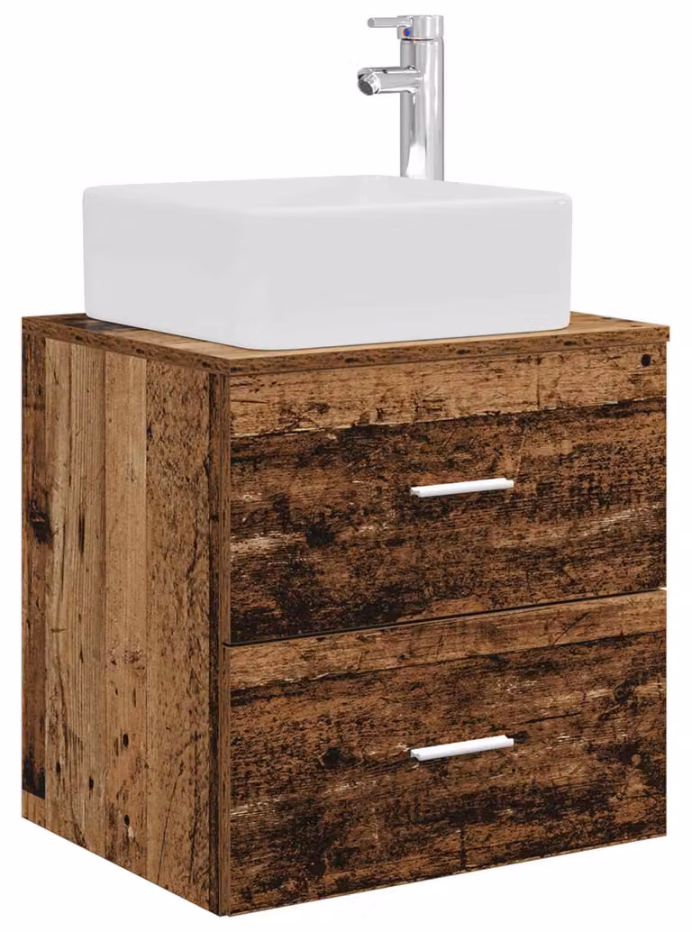 Mobile Lavabo da Parete Legno antico 49,5 x 41 x 63 cm