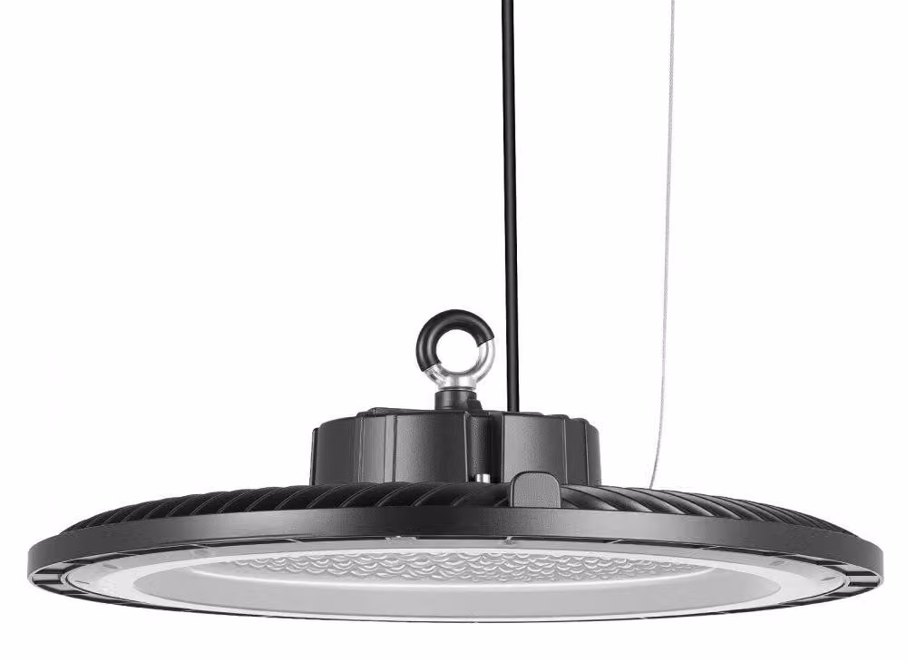 Lampada a LED per edilizia modello UFO - 200 W - Lampada per lavori in quota - 30.000 lumen - Corpo in alluminio
