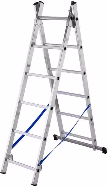 Scala Trasformabile Doppia in Alluminio Gierre Colore Argento Formato 2x8