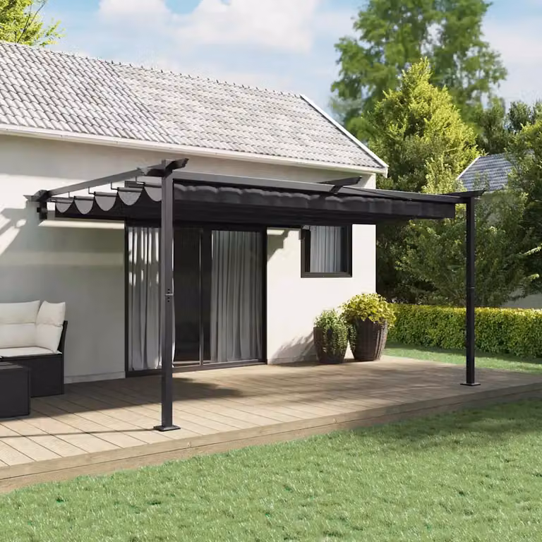 vidaXL Gazebo 400 x 300 x 200 cm Antracite Poliestere
