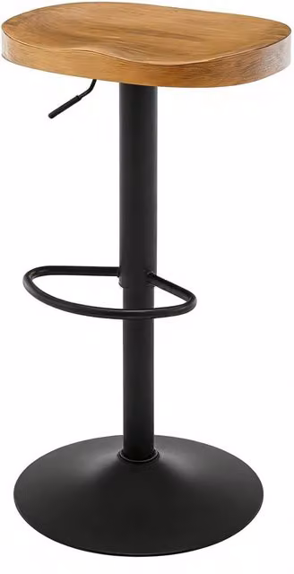 Sgabello da bar girevole 41,5 x 31,5 x 81 cm in legno e metallo colore legno