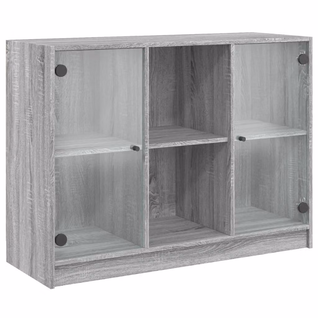 Credenza Grigio Sonoma 102x37x75,5 cm in Legno Multistrato