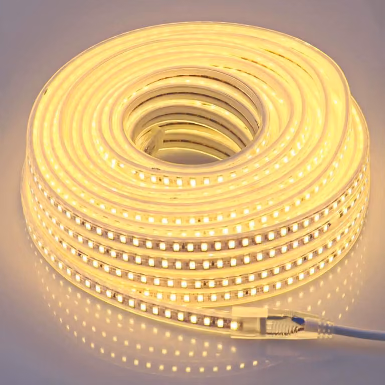 Striscia luminosa a LED, 230 V, 3000 K, IP67, 20 metri, bianco caldo