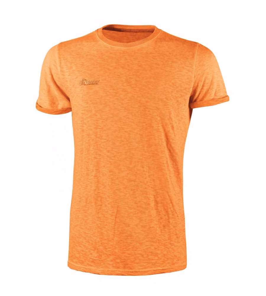 U-POWER T-Shirt da Lavoro Uomo Slim Fit Fluo Arancio 3 Pezzi Taglia S